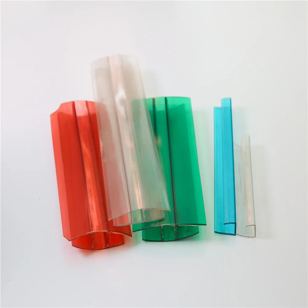 Factory Price Polycarbonate Sheet Mounting Accessories Plastic U /  H-section Profile