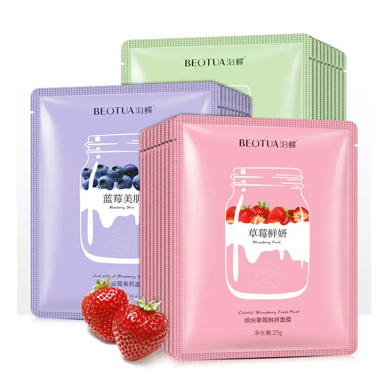 beotua moisturizing fresh face masks colorful strawberry