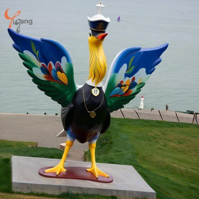 Custom Designed Large Resin Crafts Whalehead Stork Statue Creative Animal Cartoon Sculpture for Outdoor Display