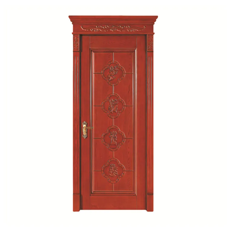 Solid Oak Front Doors Victorian Front Main Door With Wood Carving Roma Pillar Design