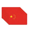 Patriotic Five-Starred Red Flag Reflective Stickers [8 pieces]
