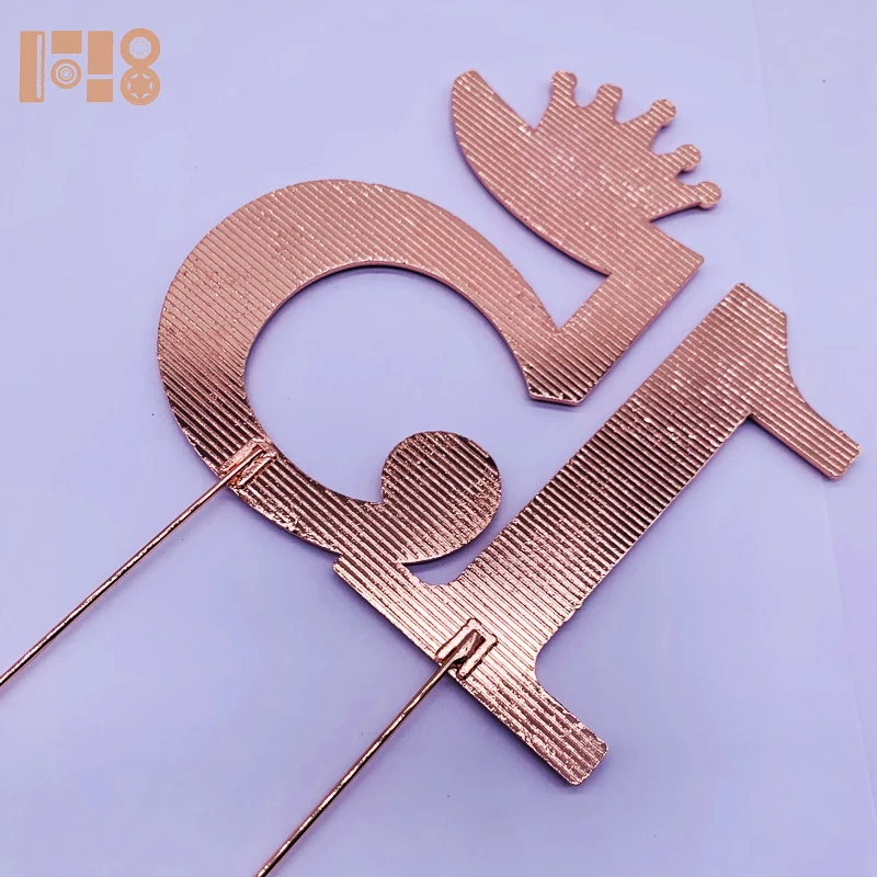Cake Topper Glitterato Per 15° Compleanno - Argento Chiaro, 400g/m² Con Spiedini In Legno, 83x195mm
