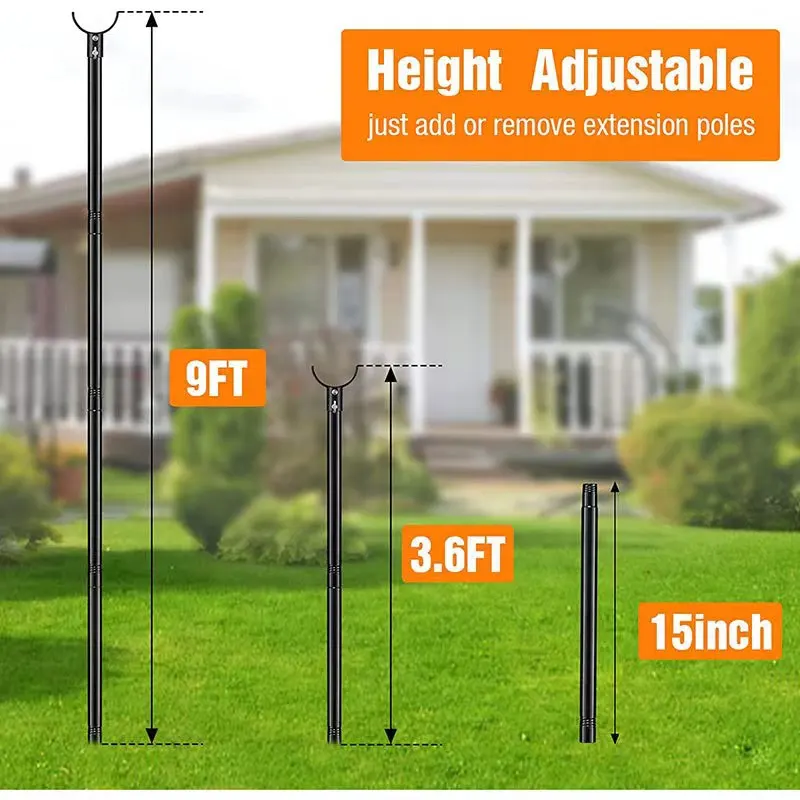 Decorative Garden String Light Pole Decorative Holiday Styling String ...