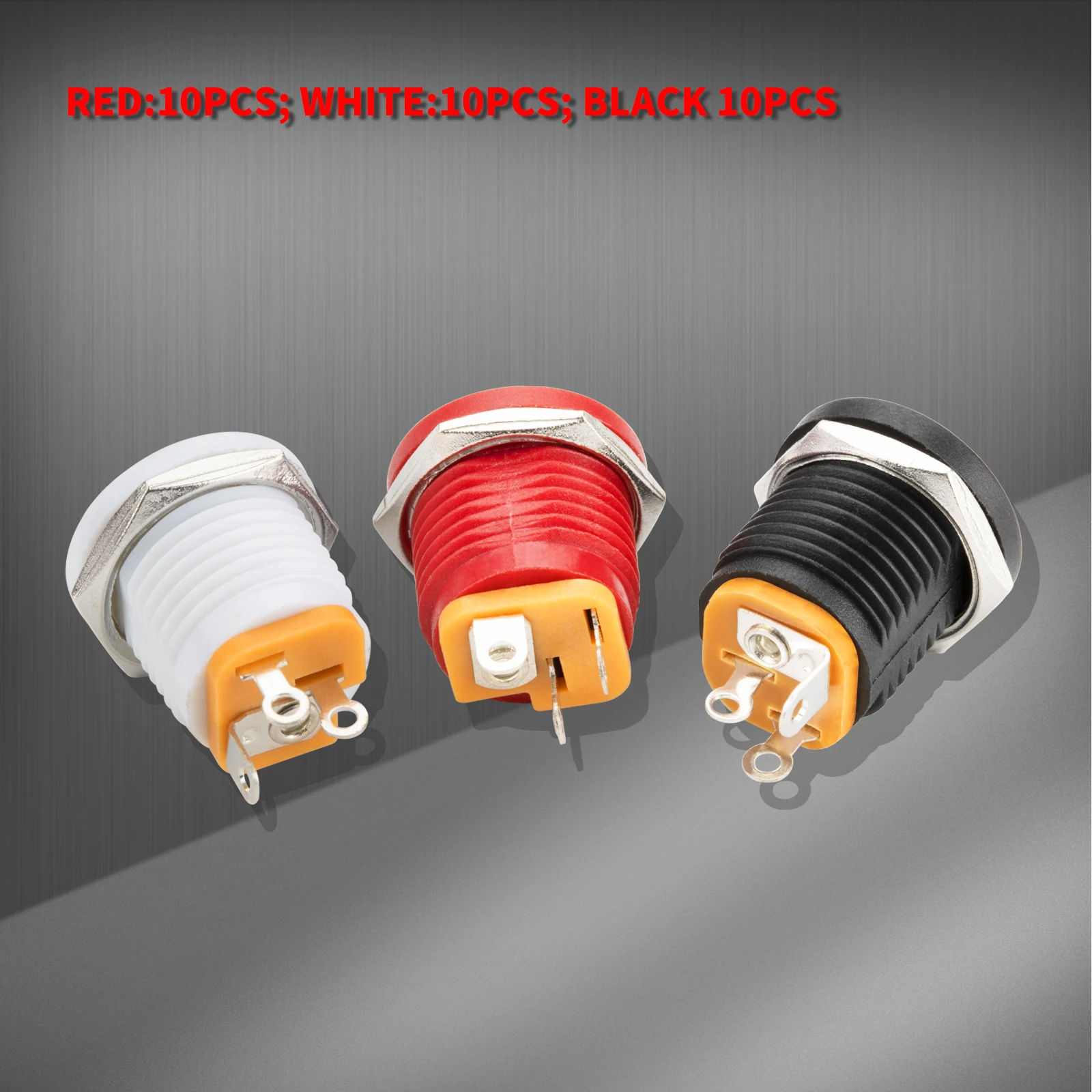 DaierTek 5.5 X 2.1 mm DC Power Jack Socket DC 6V 9V 12V 2.1 mm Female Barrel Jack Panel Mount Red Black White DC Jack