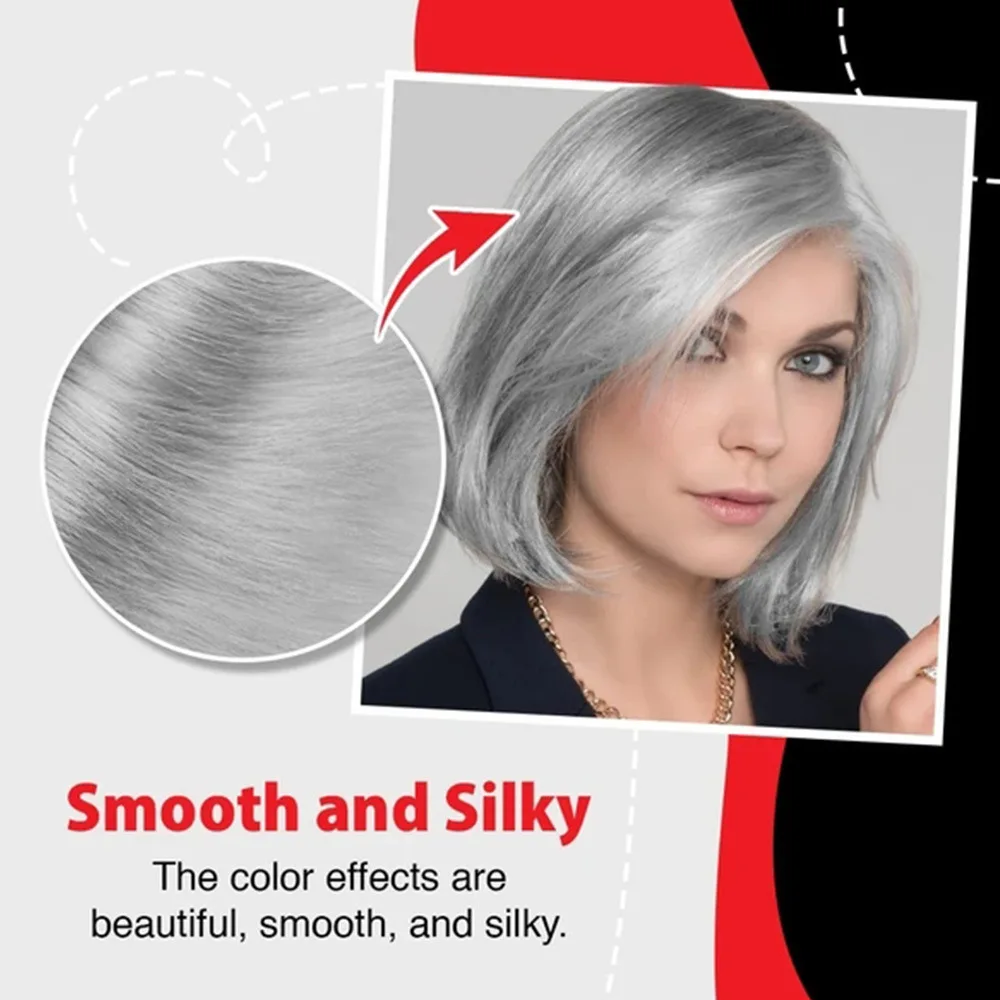 ヘアカラーダイクリームパンクスタイルライトグレーシルバー