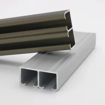 High end aluminum sliding door roller aluminum alloy slide track for wooden and steel door rollers