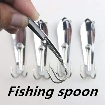 CHEERY XX-057 Stainless Steel Casting & Trolling Fishing Spoon Lure for Bonefish Bass Carp-with Hooks Reservoir/Pond & Ocean Use – Metal Jig – view 3