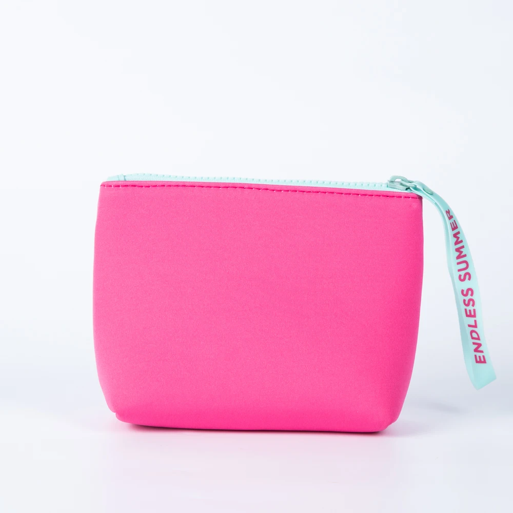 BSCI Custom Print Small Neoprene Pouch Maquillaje Bolsas Travel Makeup Clutch Beauty Bag Silicone Cosmetic Bags