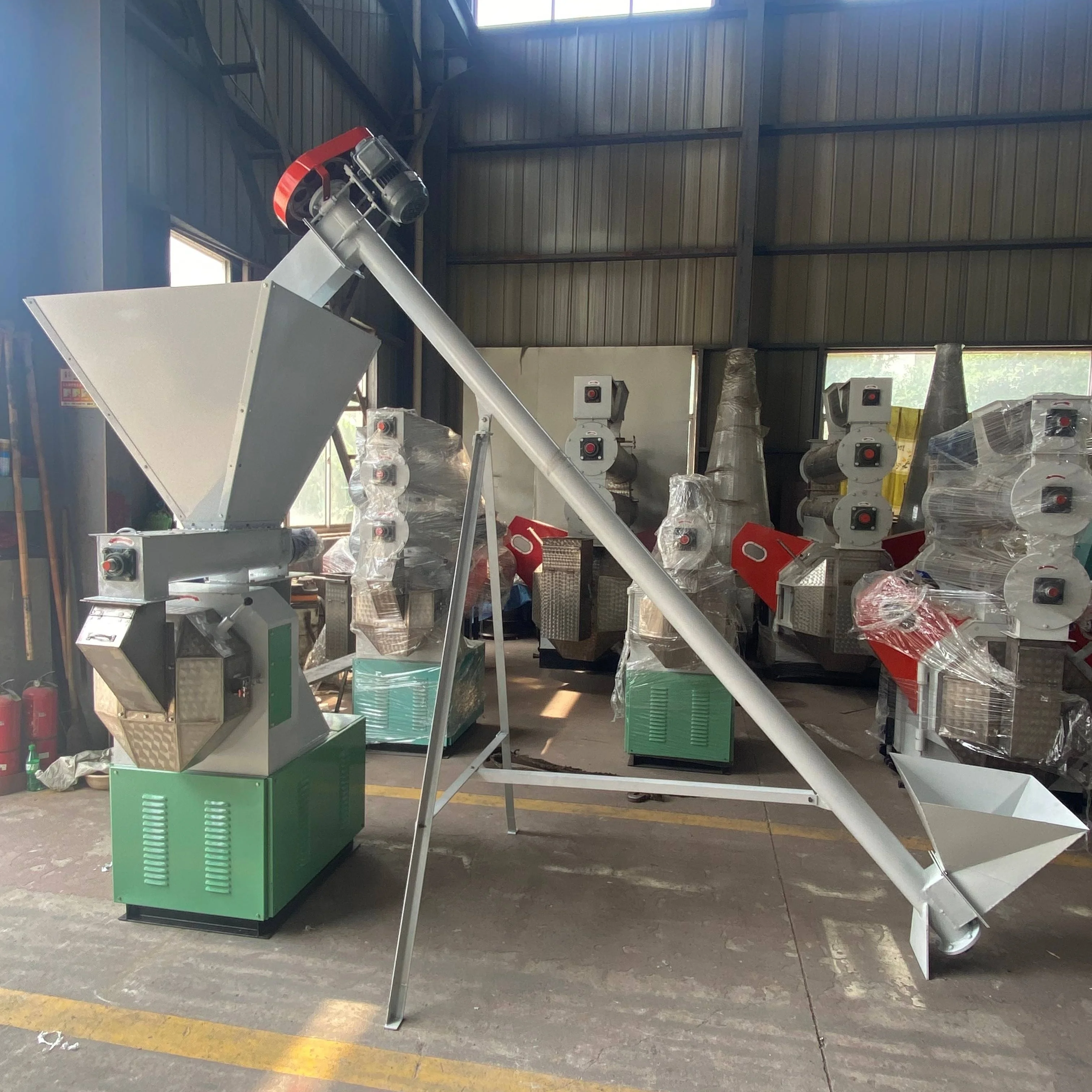 Factory 1-2 Ton/h Feed Line Full Animal Chicken Cow Cattle Rabbit Feed Pellet Machine Production Line for Farm Poultry Livestock