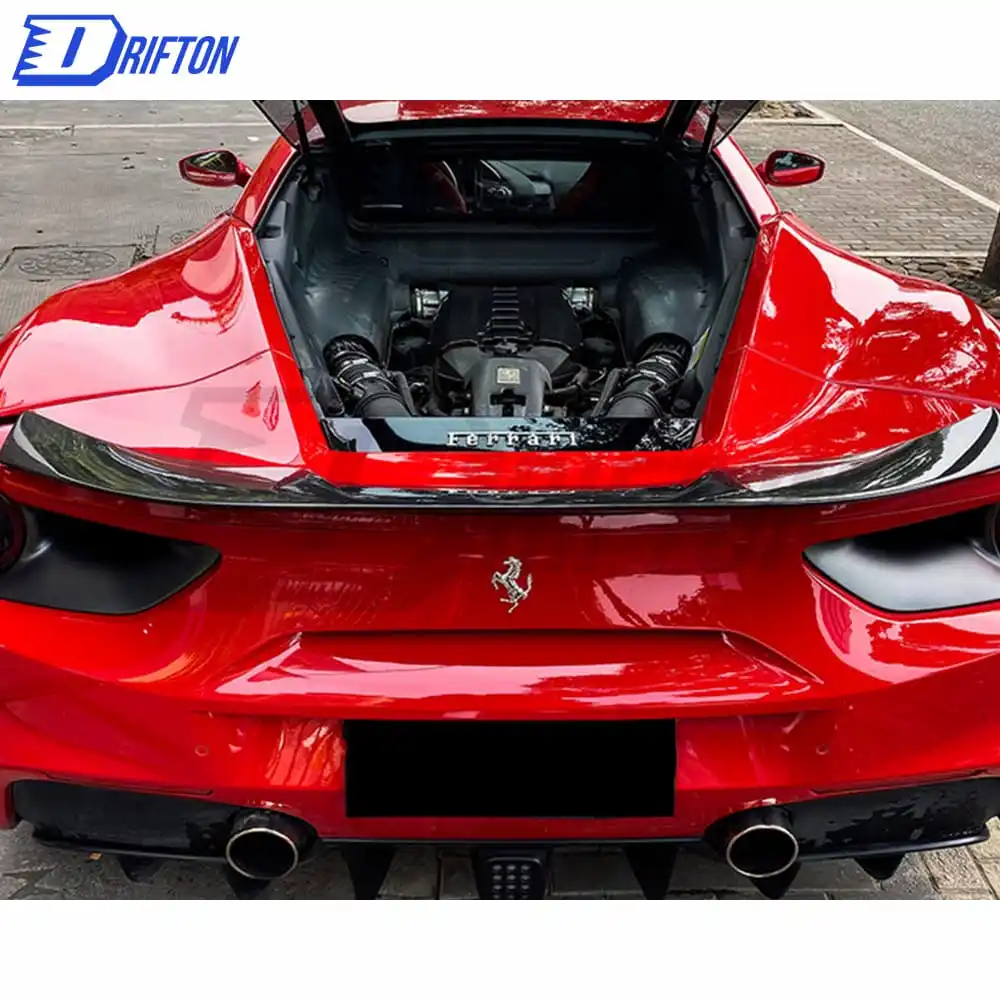 Vor Style Dry Carbon Fiber Rear Spoiler for Ferrari 488 GTB
