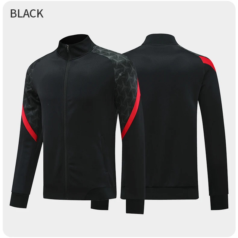 2025 Custom Breathable Sportswear Jacket Slim Fit Full Zipper Tracksuit Jogger Sets for Men soccer jersey tracksuit set