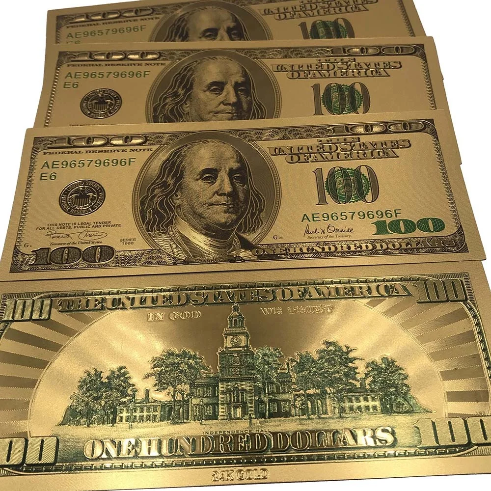 100mg 24K Gold 1878 $10,000 Dollars Legal Tender Currency Banknote