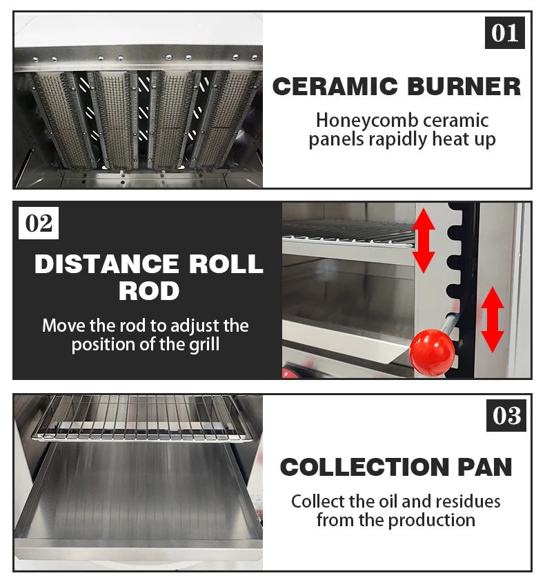 Hotel Restaurant Kitchen Equipment Counter Top Salamander Oven Bbq Grill Salamander Grill Commercial Gas