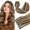 1-4p27 brun chocolat mélangé blond caramel