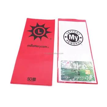 Custom Vinyl Policy Pouch Bag Plastic Lottery Card Sleeve Vinyl Insurance  Ticket Card Holder