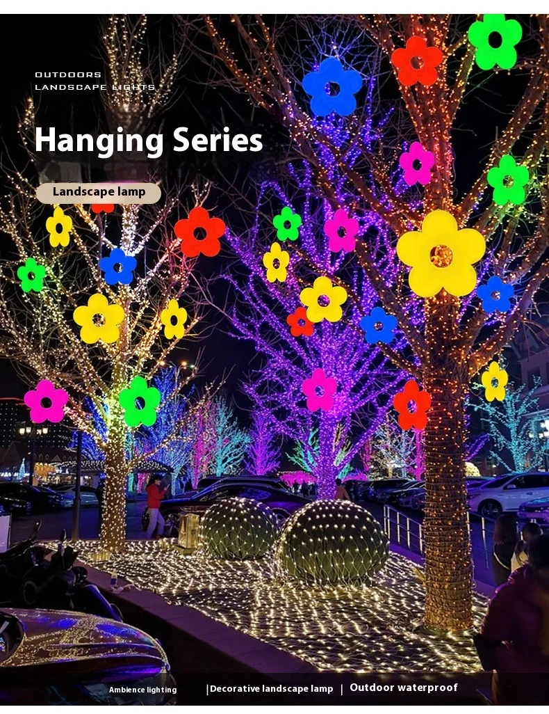 Chinese Knot Fu Character Pendant for Outdoor Festivals Hanging Tree Lights for Spring Festival Lighting Christmas Lighting