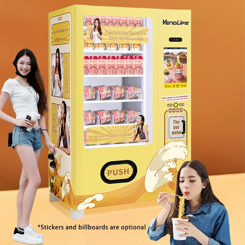 Custom  Cup Instant Noodle Vending Machine instant Ramen Combo Vending Machine With Hot Water For Hotel