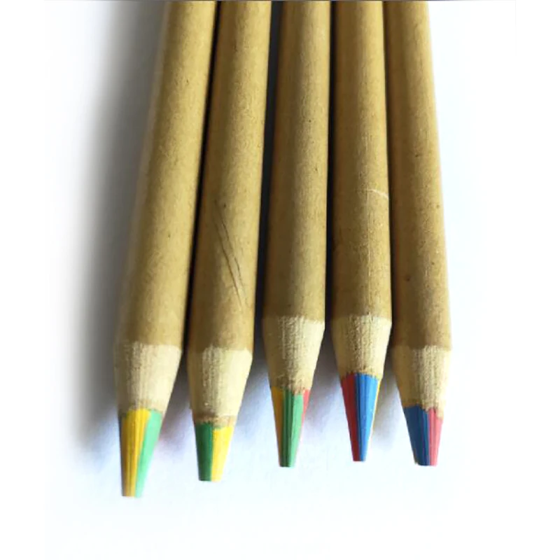 Multi Color Paper Pencil 4 Colors In 1 Lead Rainbow Pencil Magic Color