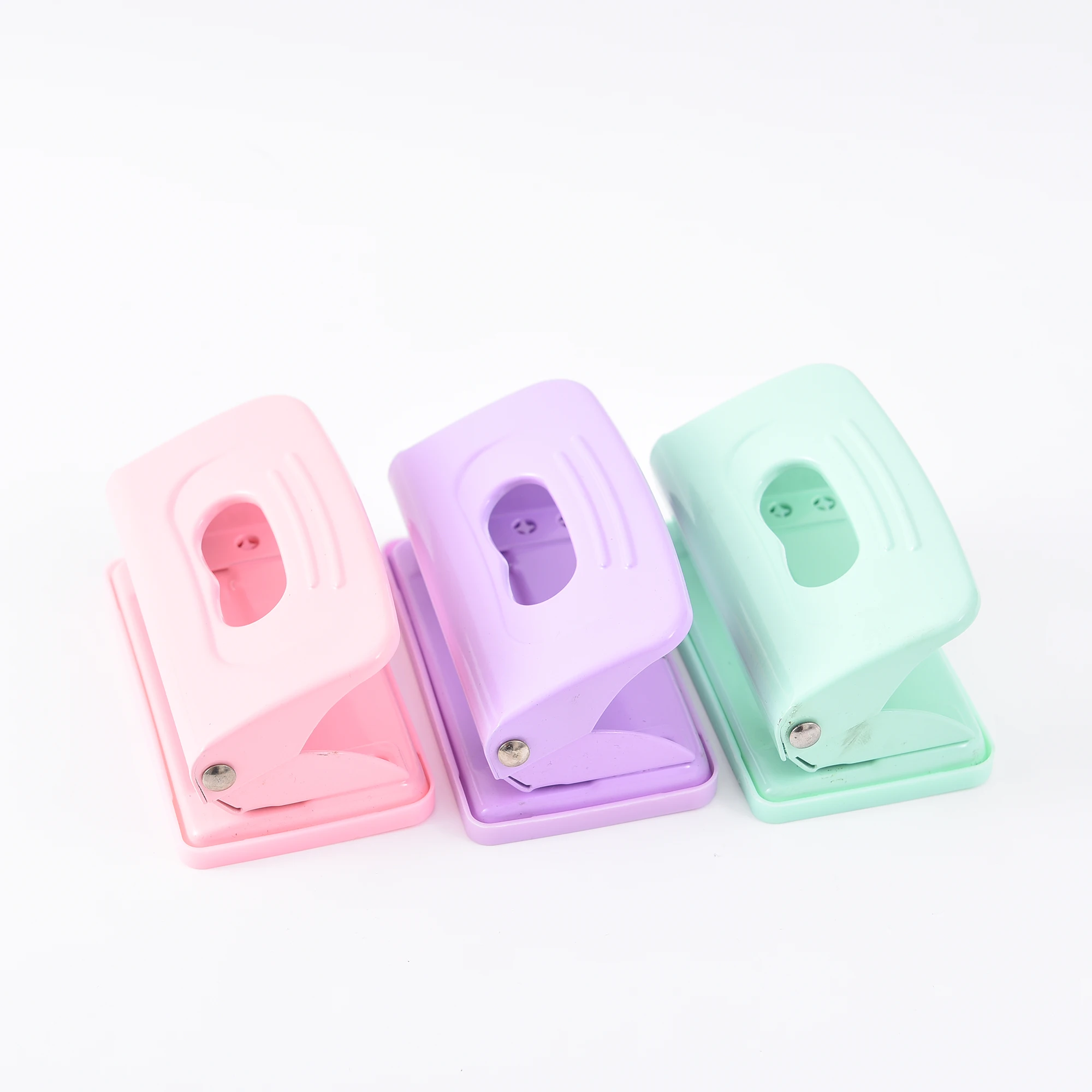 Hole Punch Desktop Custom Die Business Duty Blue Metal Customized Pvc