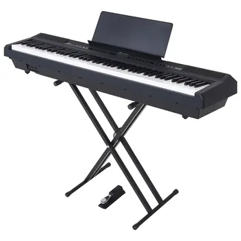 Portable high quality and cheap 194 digital 88 keys hammer action keyboard piano upright
