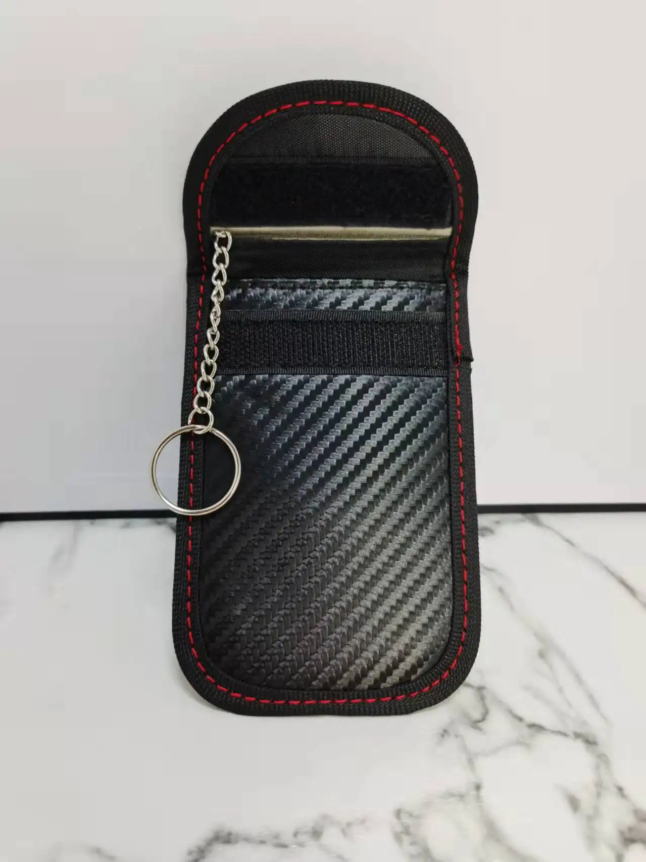 High quality carbon fiber Anti-theft lock signal Block car key wallet pouch