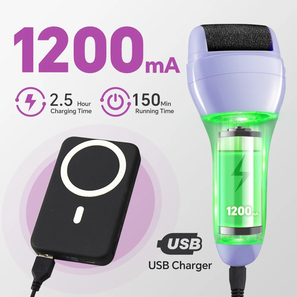 USB Charging Electric Callus Eliminator Foot Repair Device with Heel Removing Feature Skin Grinder Stone Callus Remover factory