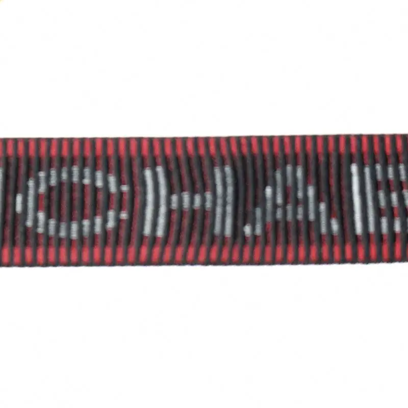 Factory Direct Custom Jacquard Polyester Elastic Webbing with Spandex Waist Band for Bags & Shoes Logo Included Woven Technique