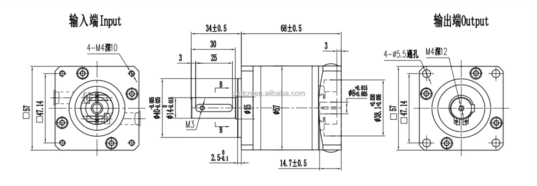 Double Stage Powder Metallurgy Planetary Gear Reducer Drive Planetary Gearbox Reducer for Brushless DC Motor factory