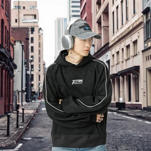 CUSTOMIZED R&D Wholesale Sample CUSTOMIZED R&D Wholesale Sample Autumn Winter American Heavy Suede Pullover Hooded Sweater Q XL Size New