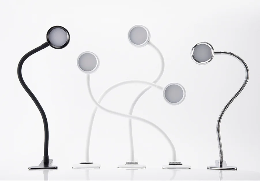 Lampada A Pinza Con Collo Di Cigno LED - Luce Da Lettura Regolabile Per Scrivania E Comodino