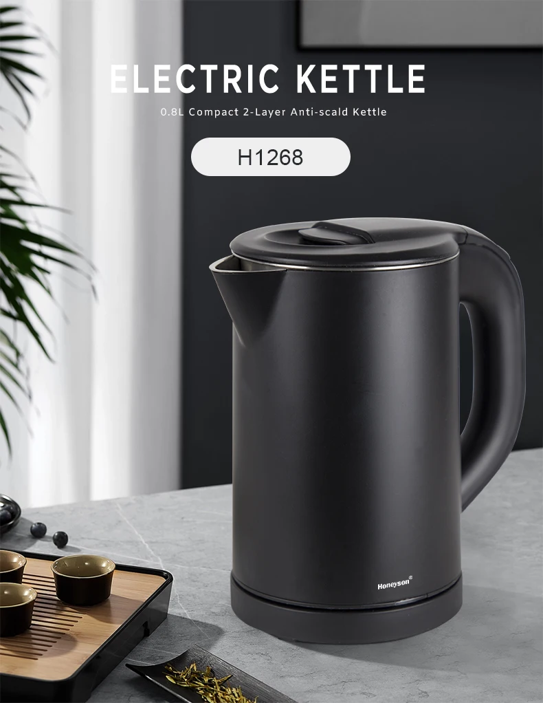 Honeyson hotel kettle black Stainless Steel Electric Kettle