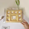 Caja de vasos de papel con 8 piezas cuadradas doradas