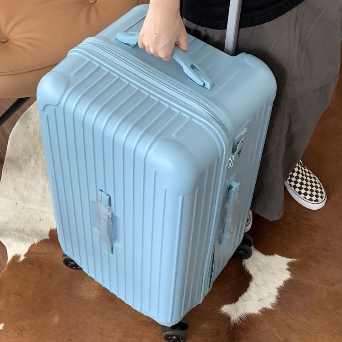 Large-Capacity Spinner Luggage Popular Trolley Suitcase Trendy Travel Case ABS Material TSA Lock Super