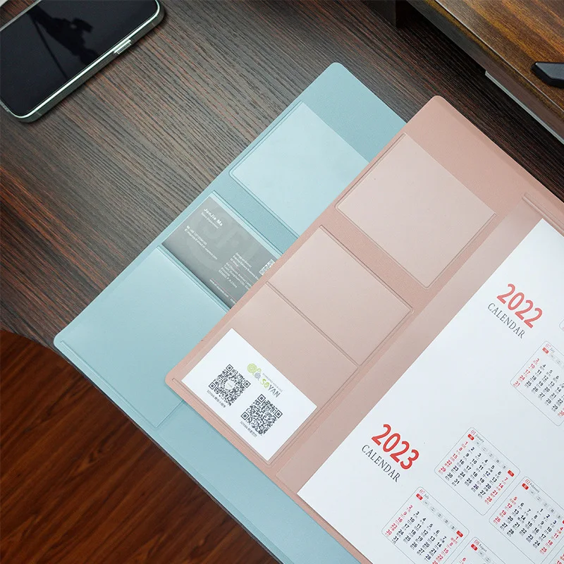 Waterproof Large Size Office Vegan PU Leather Calendar Desk Mat ...