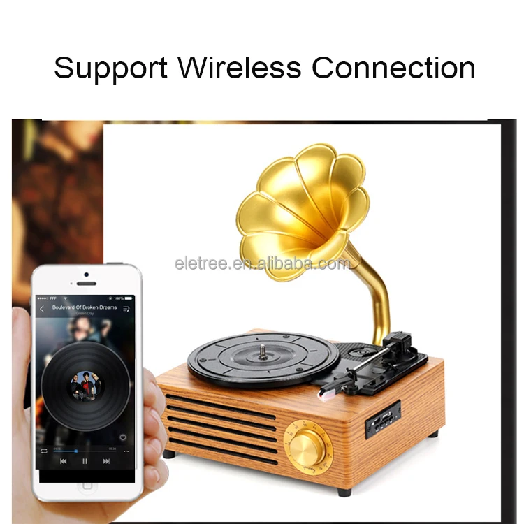 China Multifunctional Usb Musical Instruments Gramophone Vinyl Record Player New Gramophone for Sale