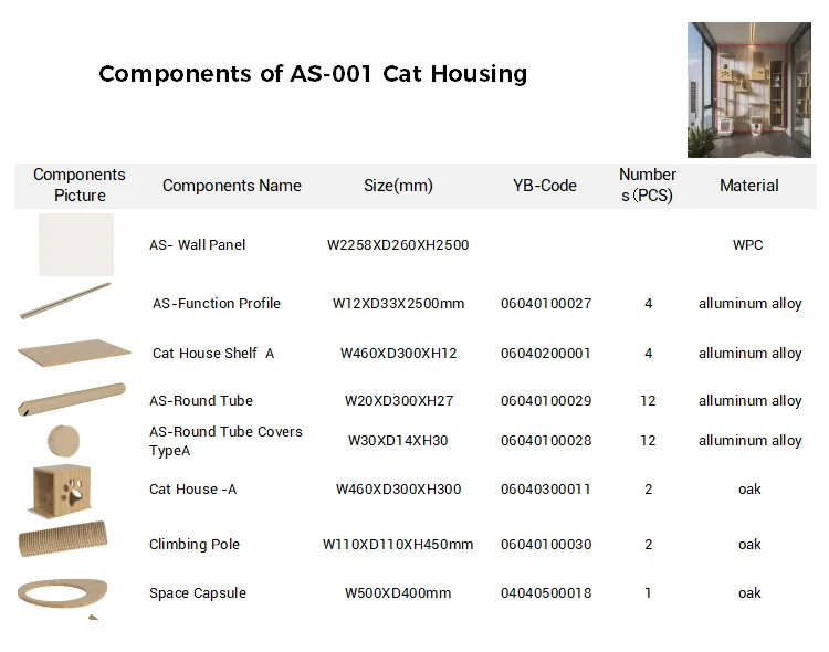 YOUPON Custom Modern Design Durable WPC/Oak Cat Treehouse with Large Space for Indoor Multi-Functional Climbing Frame supplier
