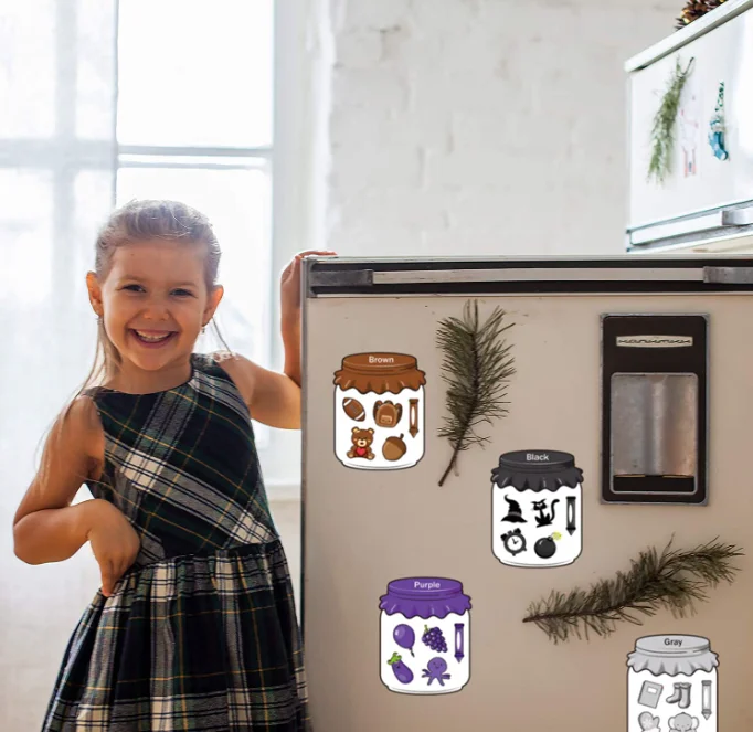 Magnetic Sorting Set Educational Magnet Color Baby Toddlers Kids Magnets
