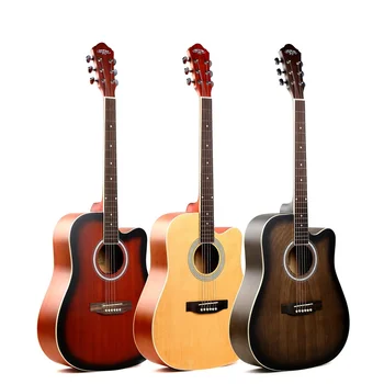 OEM 41'' acoustic guitar caravan musiccustomized guitar acoustic electric from China factory