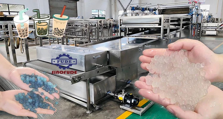 Artificial Caviar Making Machine Popping Boba Juice Ball Depositing Production Line Bubble Tea Pearls Machine