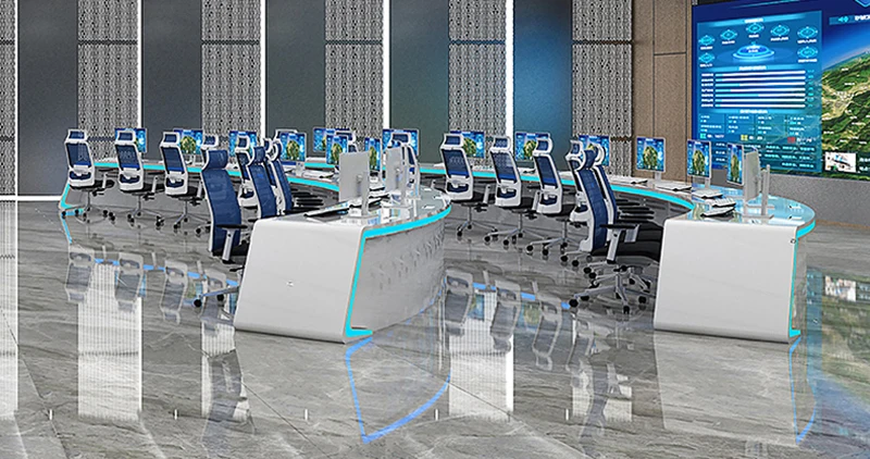 Factory Price Led Reception Desk Conference Room Computer Console Table ...
