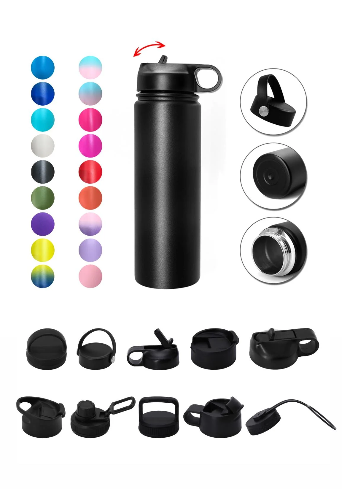 Buy Wholesale China Vacuum Flask Sports Water Bottles With Sports Handle  Lid Lock Cap Stainless Steel Insulated Sublimation Bottle For Christmas &  Vacuum Flask at USD 2.3