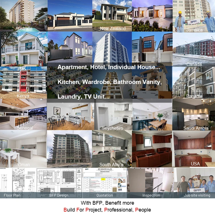 BFP One Stop Customization Free Design Shaker Kitchen Cupboards Islands Modular Modern Design Kitchen Cabinet