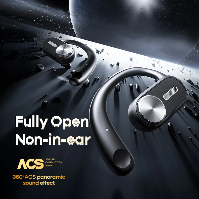 Remax Openbuds P3 Metal Open-Ear Ows Bluetooth Wireless Earphone With  Earhook Bone Conduction Waterproof Noise Reduction Earbuds