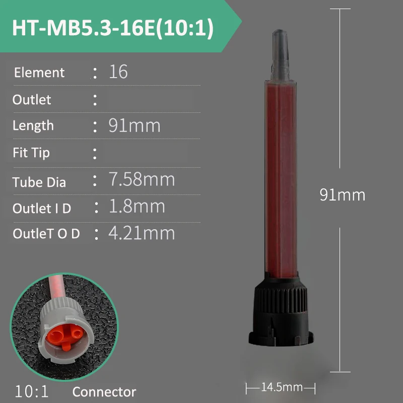Disposable Plastic Mixer Nozzles Static Automatically Mix Twopart