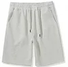 Pantalones cortos de algodón con tejido gofrado de 300 g, gris claro