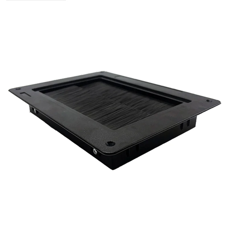280 210 Rectangle Data Center Brush Grommet Eco Friendly UL94 V2 V0 Yellow Card Raised Floor Cable Manager