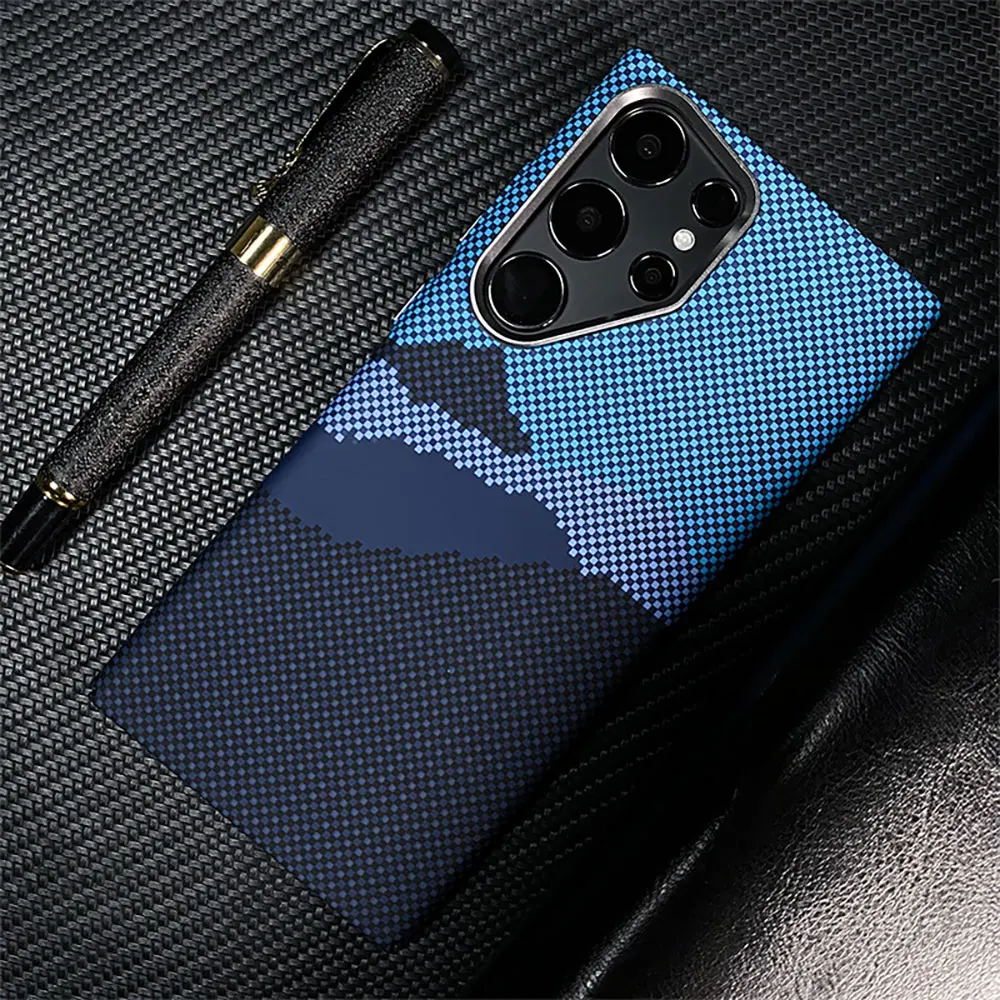 Laudtec Sjk881 Carbon Fiber Phone Case Ultrathin Lightweight Skin Friendly Cover Simple For Samsung S25 S24 S23 Fe Plus Ultra