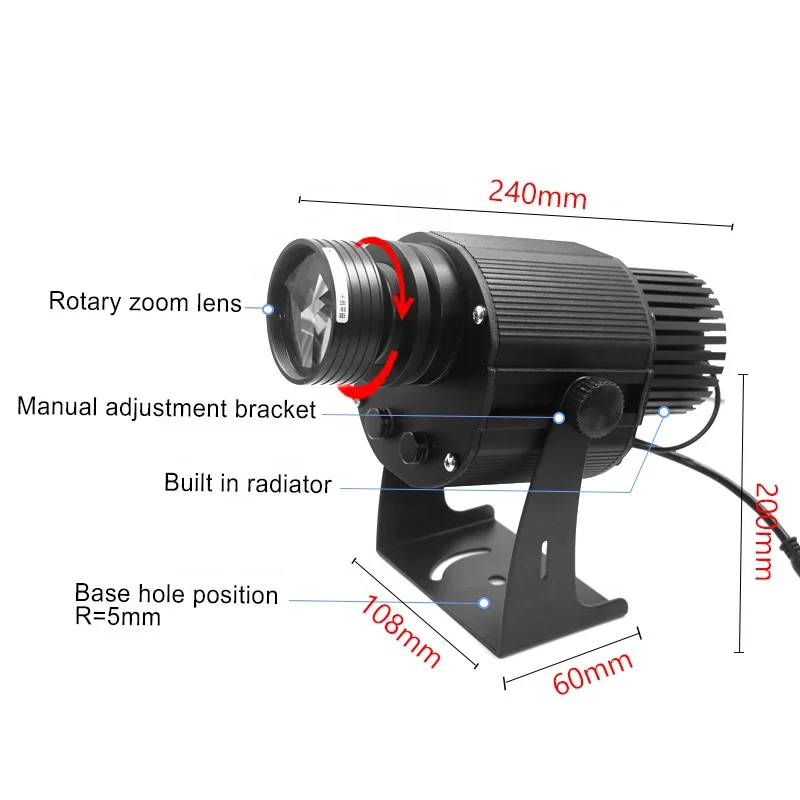 15w Customized Laser Dynamic  Lamp  4k High Definition  Outdoor Street Waterproof Full Color  Advert Light  Gobo logo  Projector