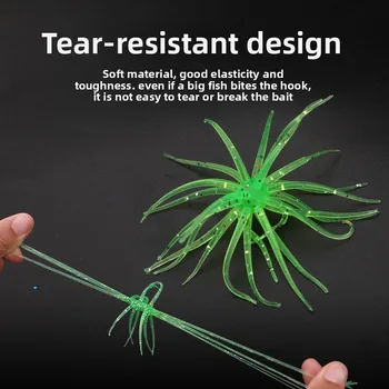 Lifelike Floating Sea Urchin & Soft Worm TPE Artificial Soft Bait Fish Lures Without Hooks-Carton Packaging – Soft Lure – view 5