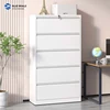 White 5 drawer lateral filing cabinet